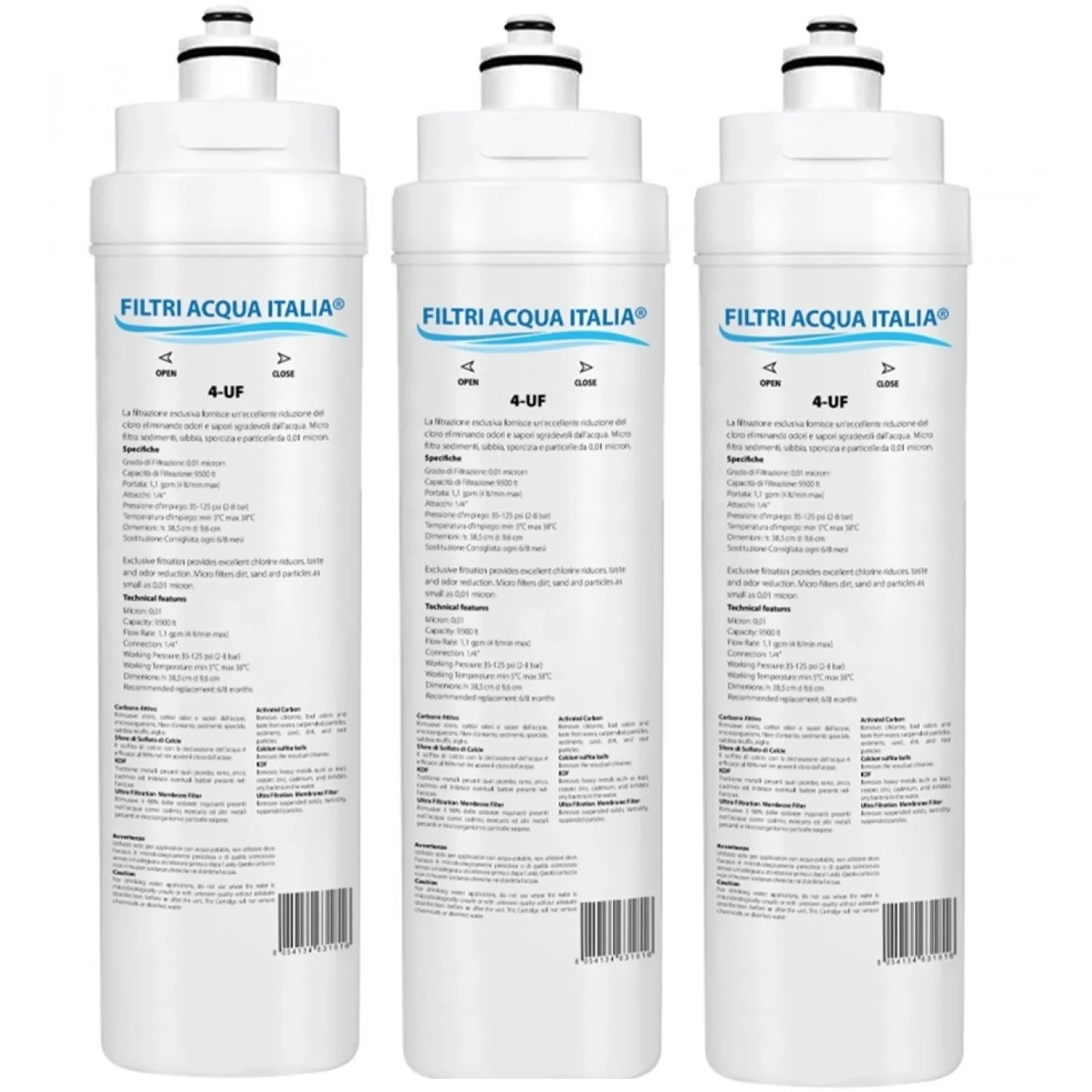 FILTRO ACQUA 4-UF Set 3 Pz. FILTRO ACQUA 4-UF Set 3 Pz.