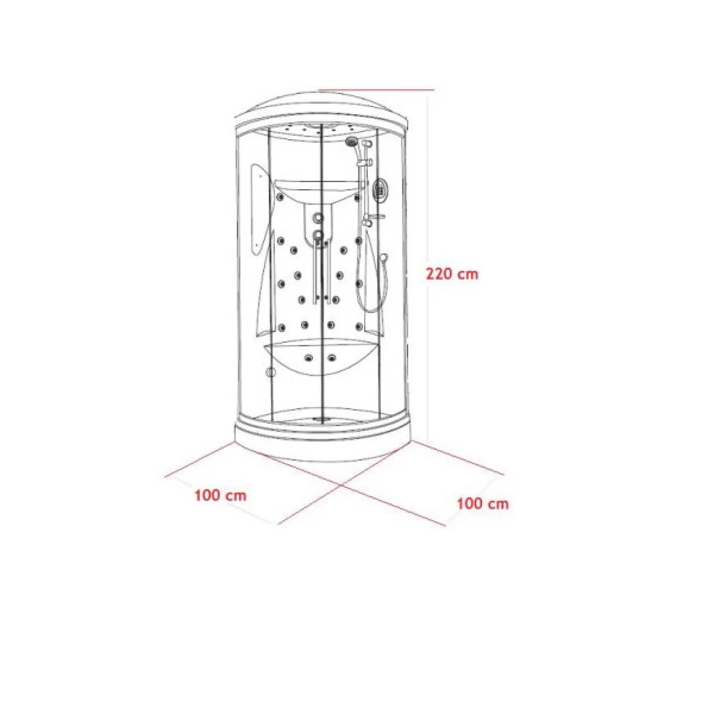 BOX DOCCIA IDROMASSAGGIO 100X100 IDEAL BOX DOCCIA IDROMASSAGGIO 100X100 IDEAL