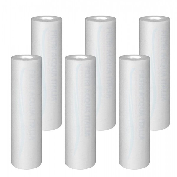 CARTUCCIA SEDIMENTI 10" micron 1 Polipropilene Set 6 Pezzi CARTUCCIA SEDIMENTI 10" micron 1 Polipropilene Set 6 Pezzi