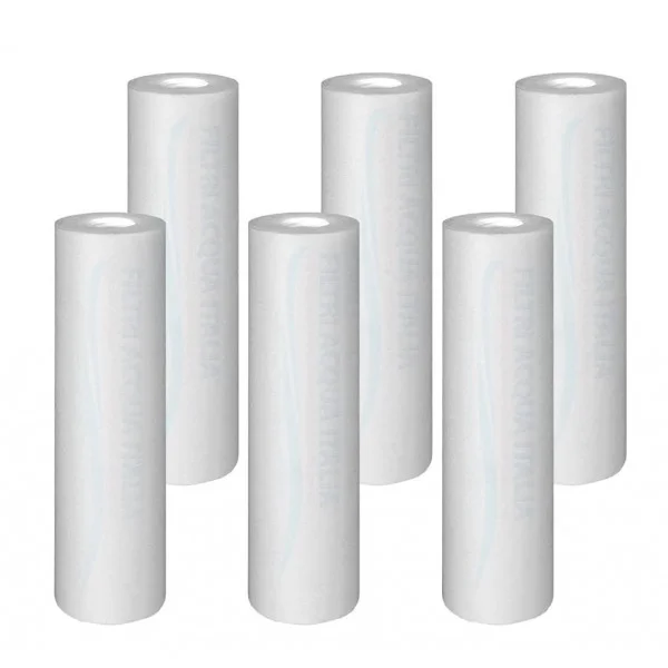 CARTUCCIA SEDIMENTI 10" micron 5 Polipropilene Set 6 Pezzi