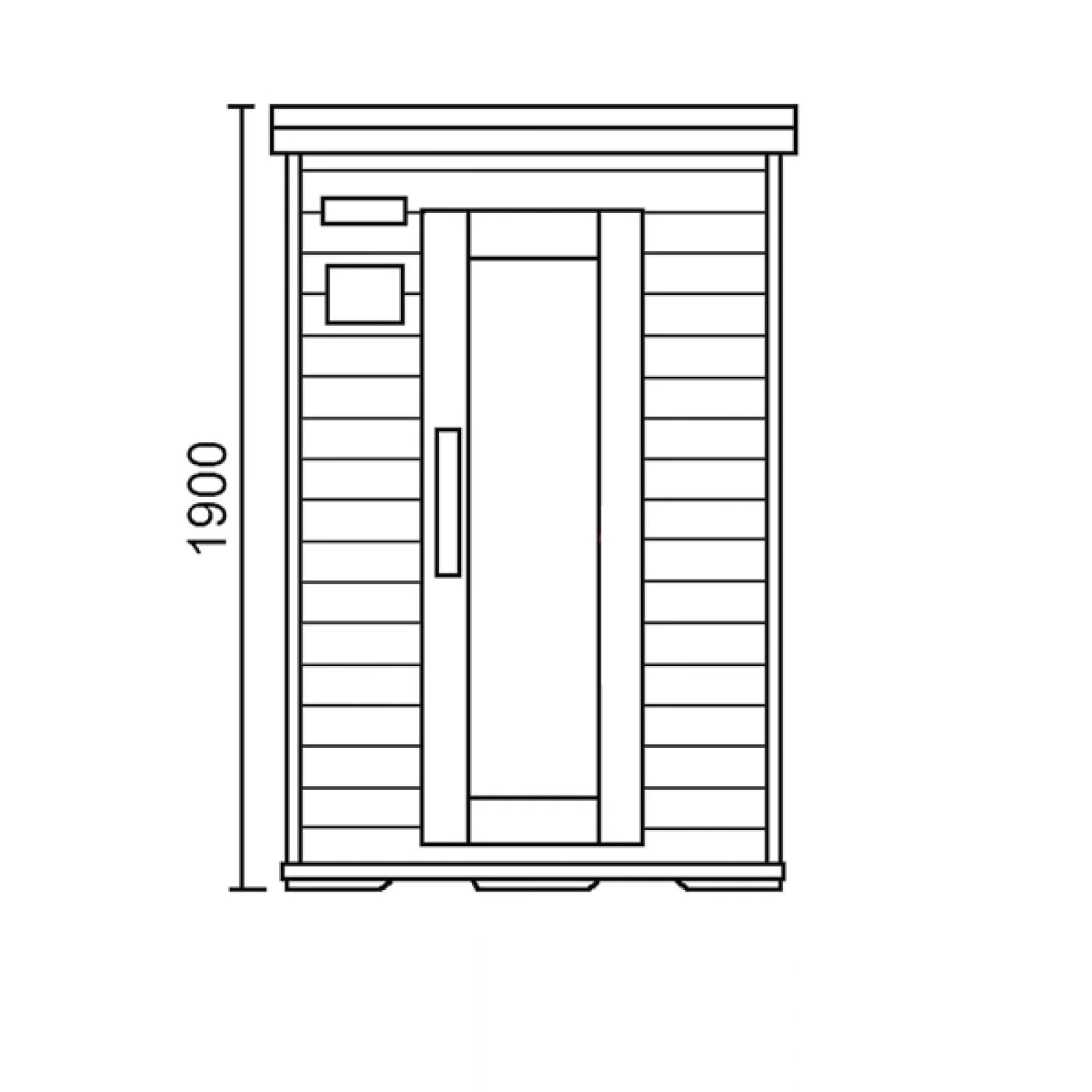 SAUNA INFRAROSSI 120 X 115 COOL PER 2 PERSONE CON CROMOTERAPIA