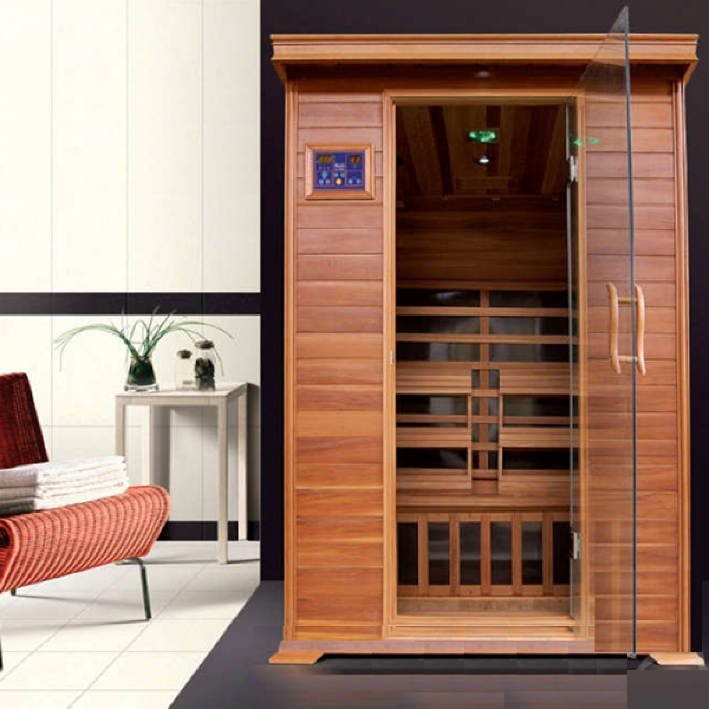 SAUNA INFRAROSSI 120 X 115 COOL PER 2 PERSONE CON CROMOTERAPIA SAUNA INFRAROSSI 120 X 115 COOL PER 2 PERSONE CON CROMOTERAPIA