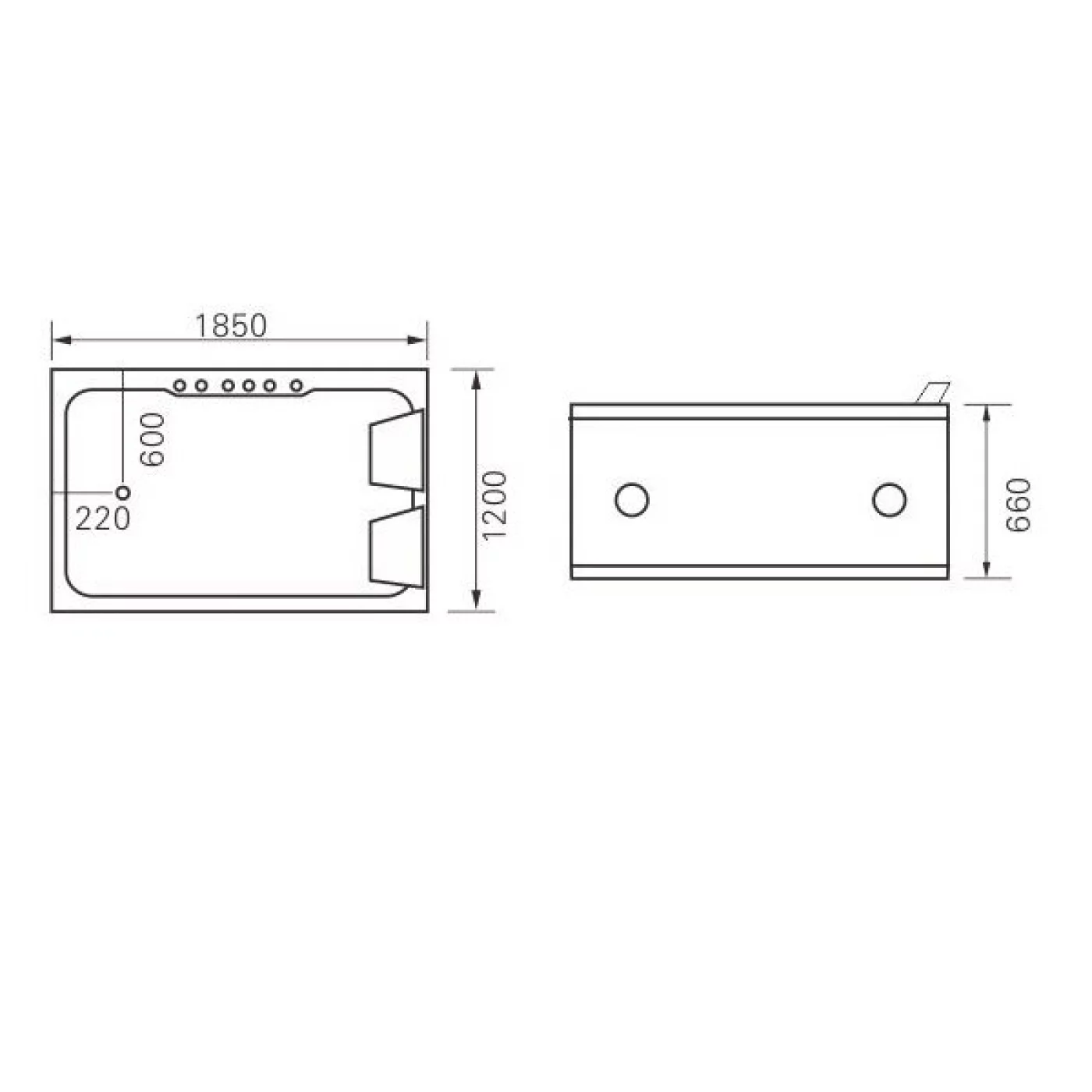 VASCHE IDROMASSAGGIO 185X120 RETTANGOLARE DUALCROM VASCHE IDROMASSAGGIO 185X120 RETTANGOLARE DUALCROM