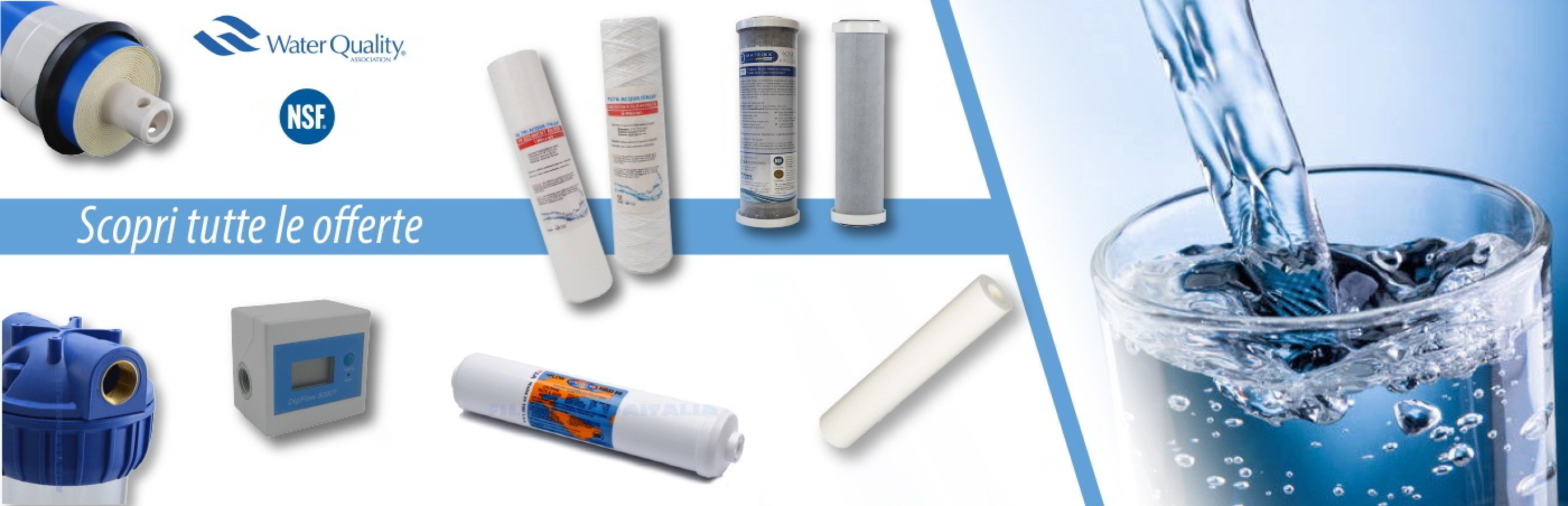 KIT RICAMBIO FILTRI ACQUA UNIVERSALE 6 / 7 Stadi con Membrana Uf