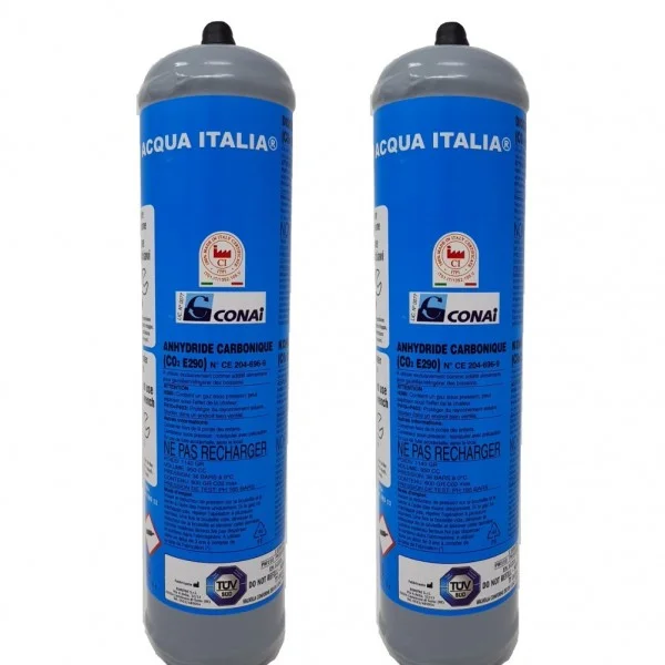 BOMBOLA CO2 ALIMENTARE E290 600 gr. Usa e Getta Attacco 11 mm SET 2 Pezzi BOMBOLA CO2 ALIMENTARE E290 600 gr. Usa e Getta Attacco 11 mm SET 2 Pezzi