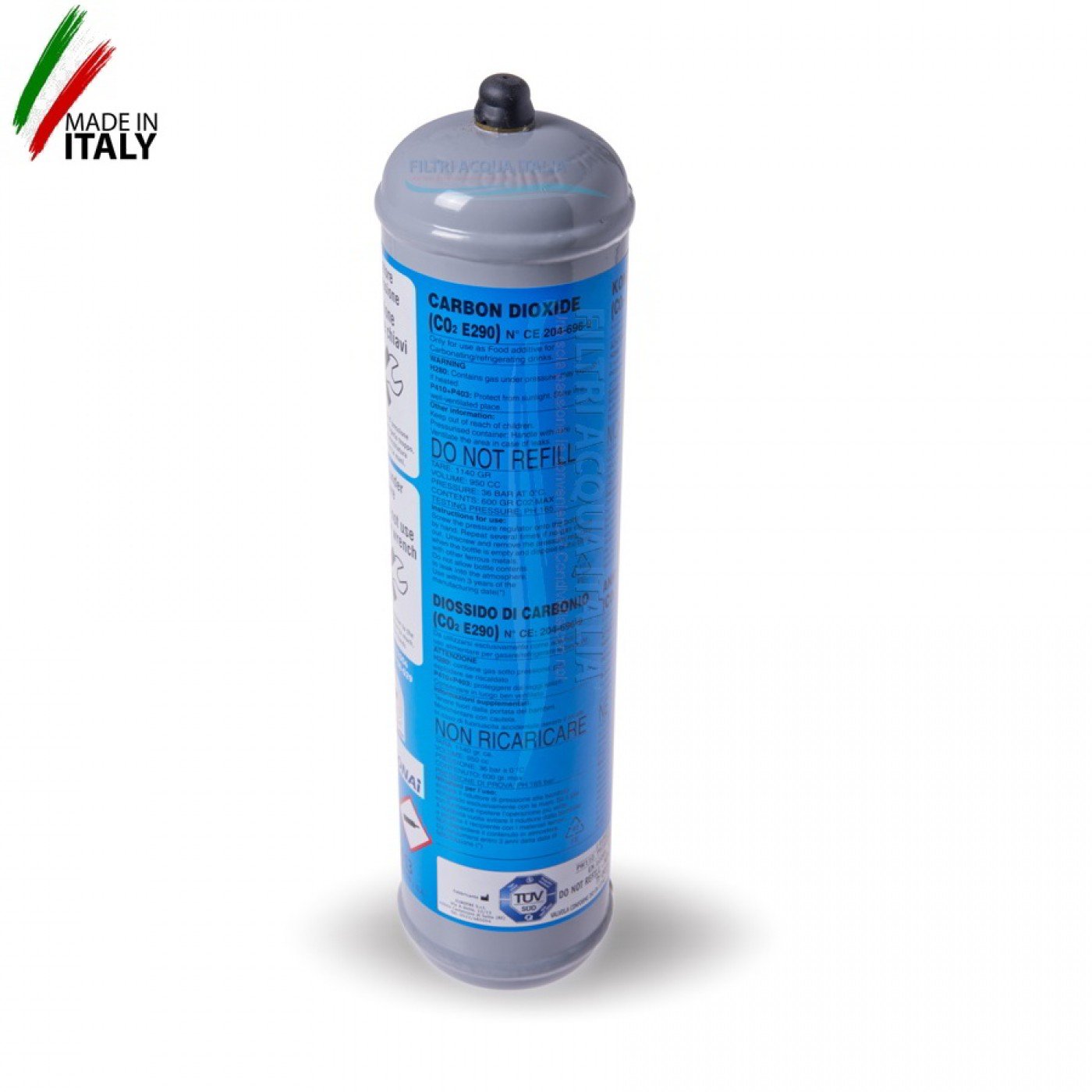 BOMBOLA CO2 600 grammi Usa e Getta Attacco 11 mm BOMBOLA CO2 600 grammi Usa e Getta Attacco 11 mm