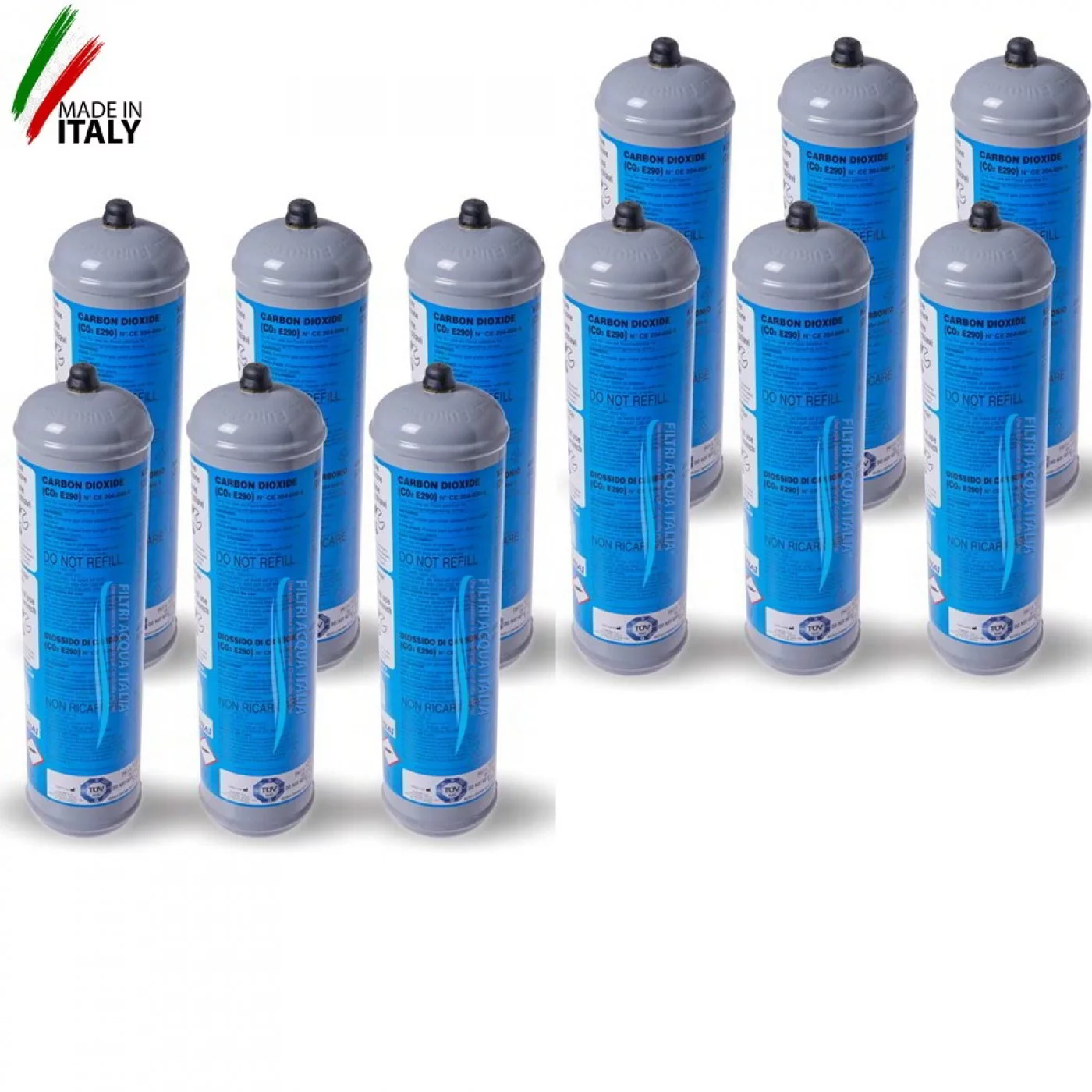 Bombola Co2 600 gr usa e getta Set 12 pezzi Bombola Co2 600 gr usa e getta Set 12 pezzi