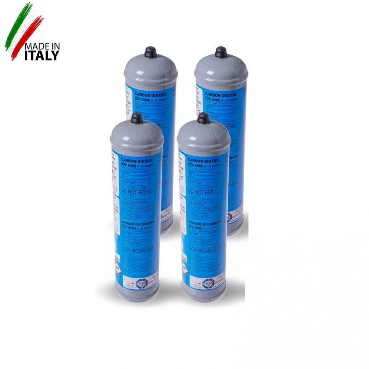 Bombola Co2 600 grammi usa e getta Set 4 Pezzi Bombola Co2 600 grammi usa e getta Set 4 Pezzi