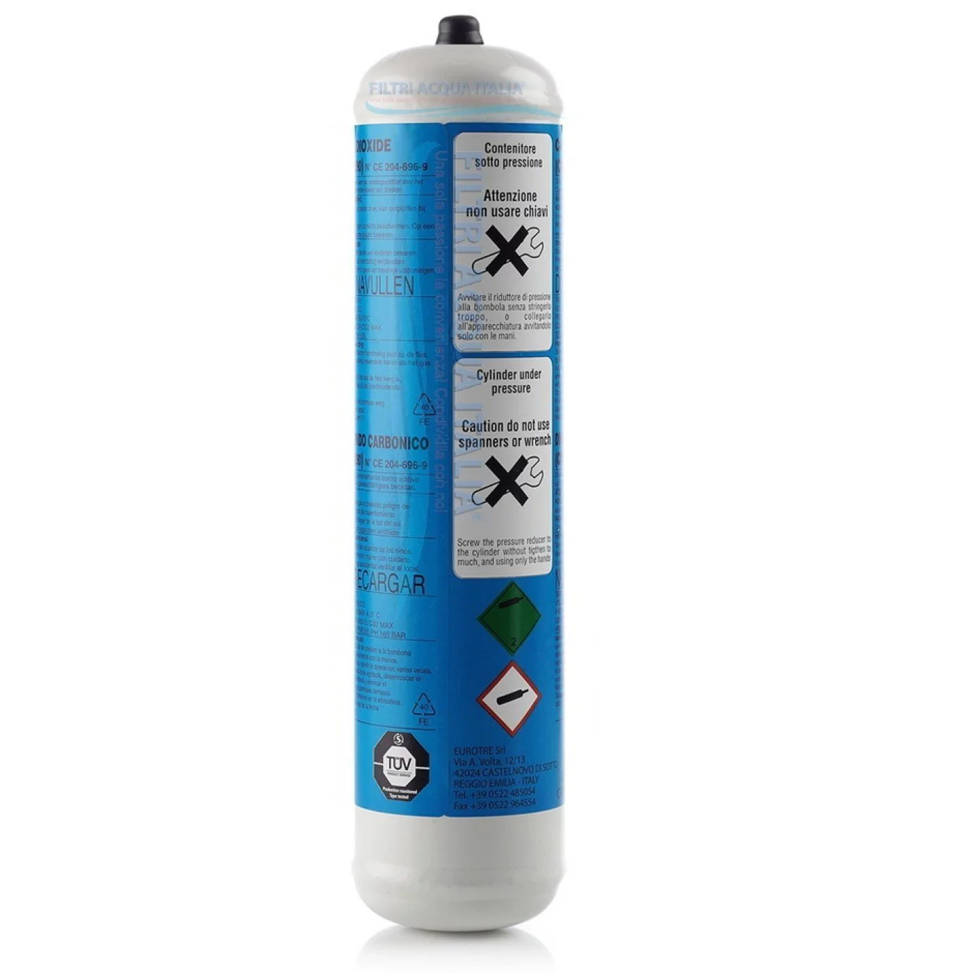 BOMBOLA CO2 600 grammi Usa e Getta Attacco 11 mm BOMBOLA CO2 600 grammi Usa e Getta Attacco 11 mm