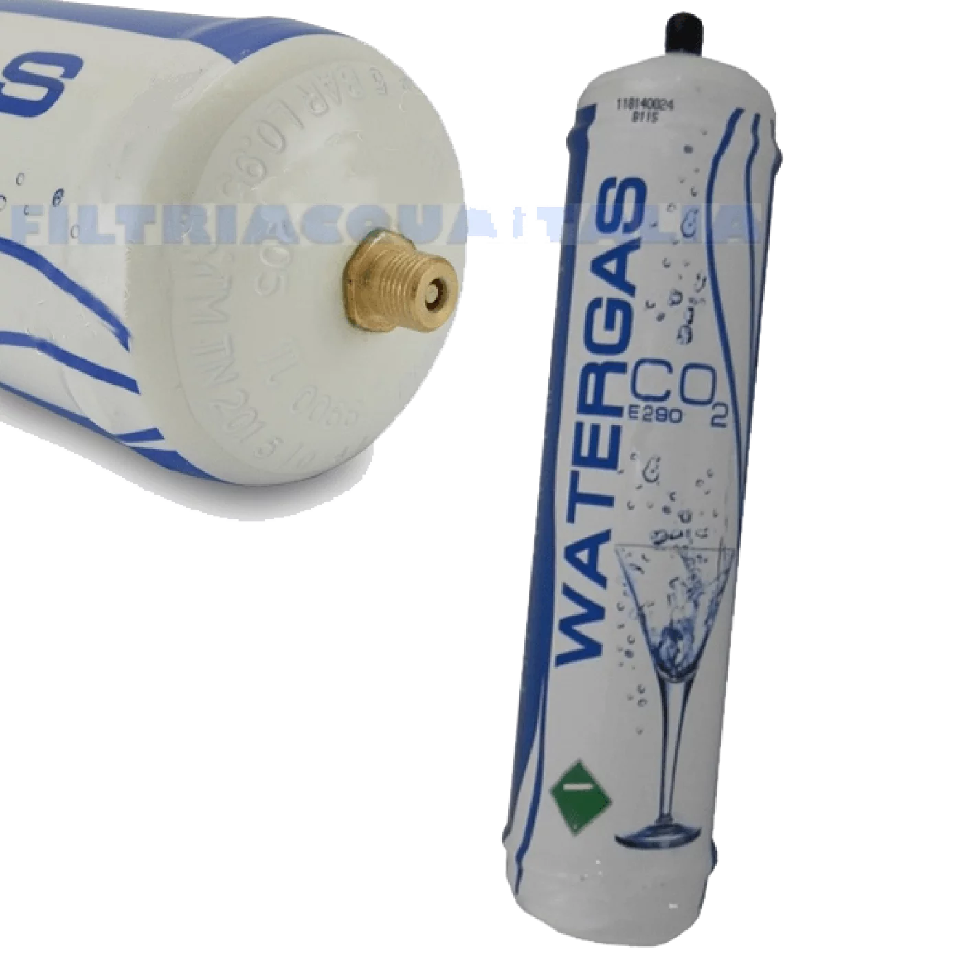 Bombola CO2 600g Alimentare E290 – Attacco M11x1, Per Gasatore Acqua Frizzante, TUV Certificata, NICEDROP