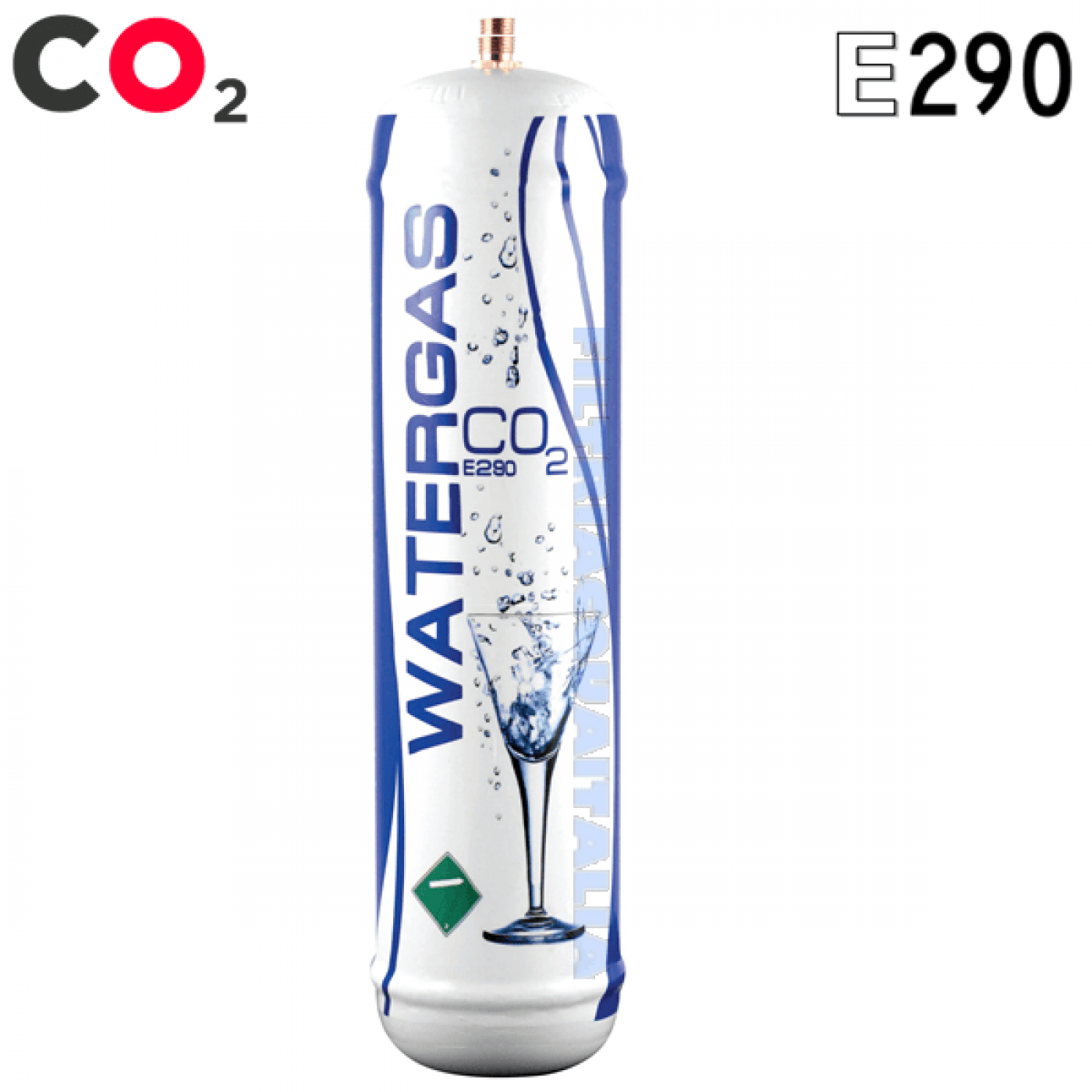 BOMBOLA CO2 ALIMENTARE E290 600 gr. Usa e Getta Attacco 11 mm BOMBOLA CO2 ALIMENTARE E290 600 gr. Usa e Getta Attacco 11 mm