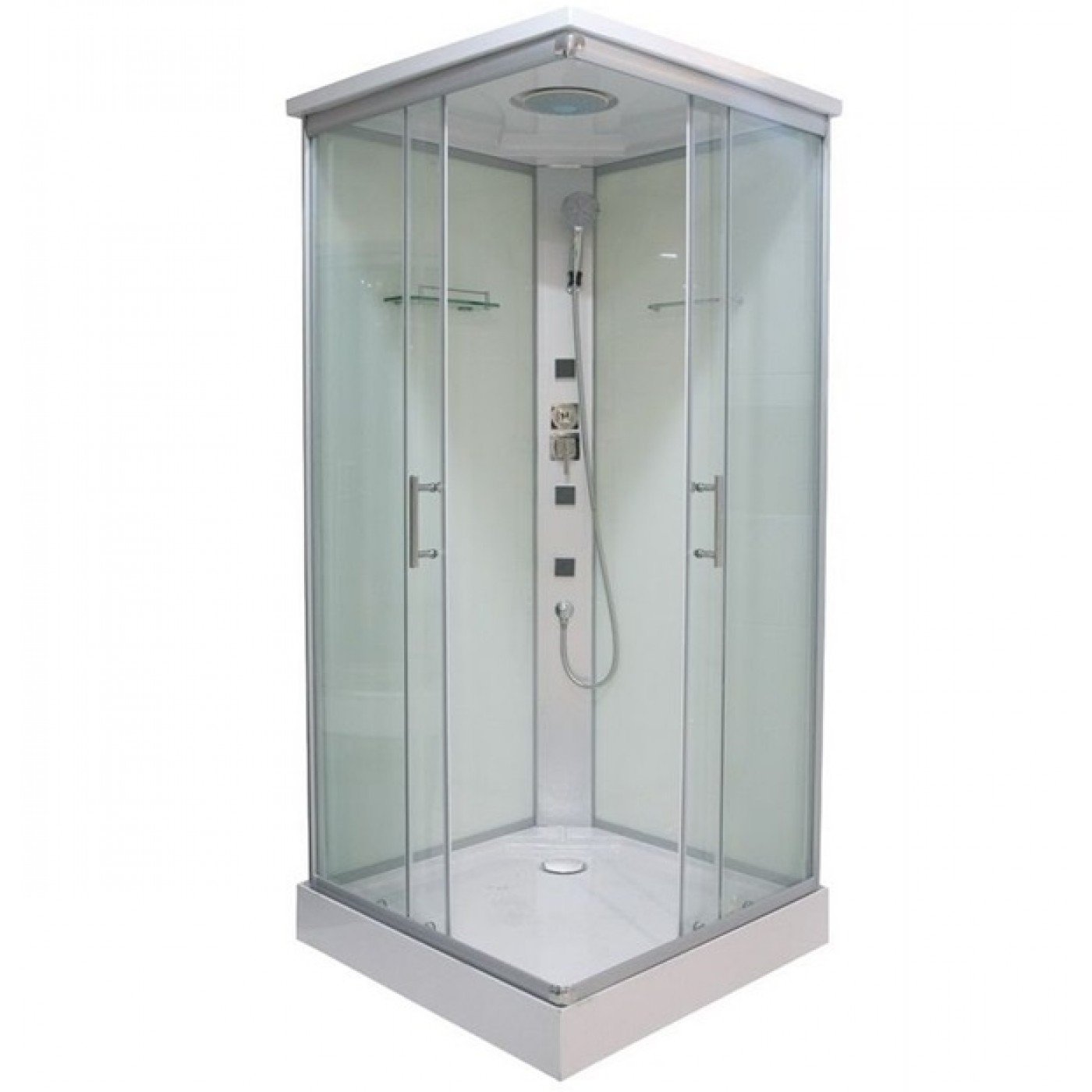 Cabina doccia idromassaggio 5 vie 80x100 piatto 10 cm