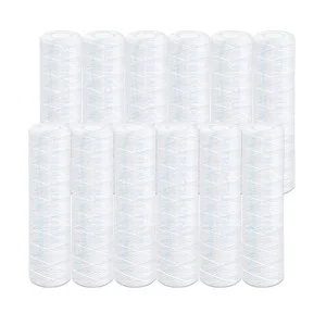 Cartuccia Filtrante Filo Avvolto 10' Pollici micron 5 Set 12 Pezzi