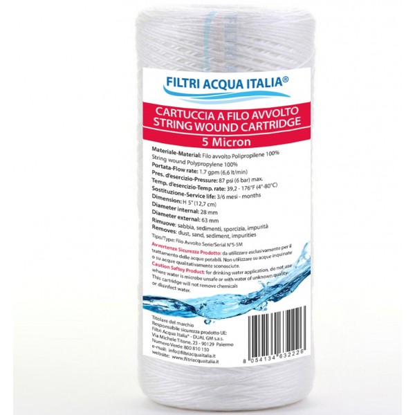 CARTUCCIA A FILO AVVOLTO 5" micron 5