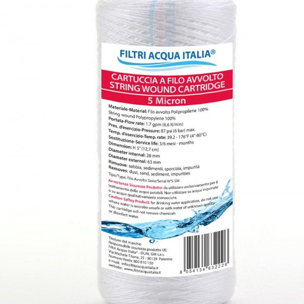 CARTUCCIA A FILO AVVOLTO 5" micron 5
