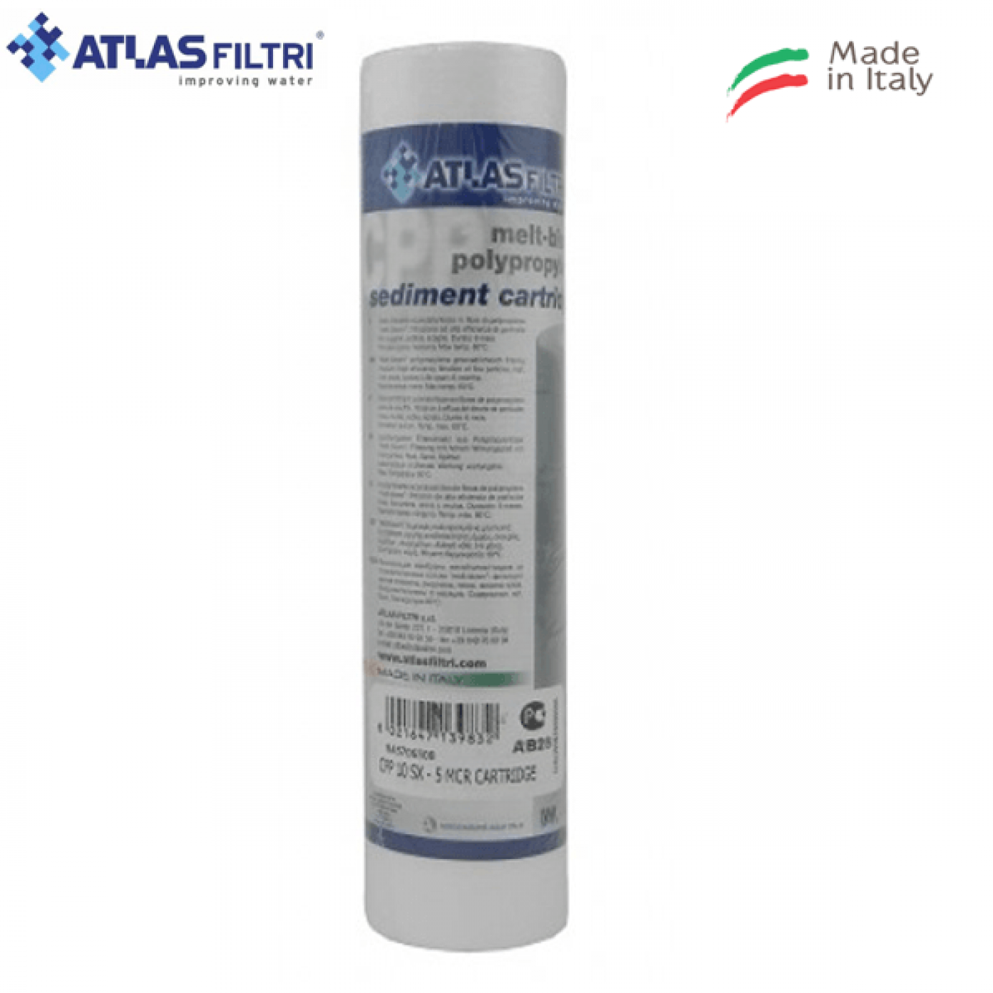 CARTUCCIA ACQUA ATLAS POLIPROPILENE 10" micron 5 CARTUCCIA ACQUA ATLAS POLIPROPILENE 10" micron 5