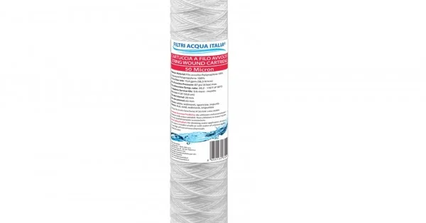 3 Cartucce Filtranti In Polipropilene Avvolto 5'' – 20 Micron Per Addolcitori E Trattamento Acqua