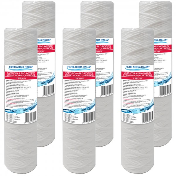 CARTUCCIA FILO AVVOLTO 10' micron 1 Set 6 Pezzi