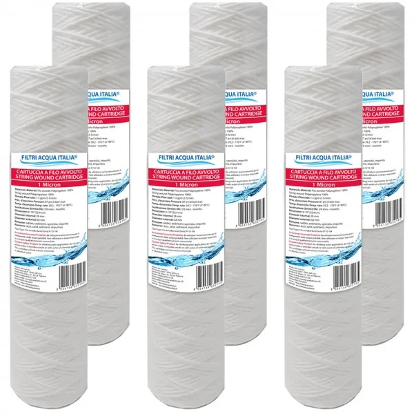 CARTUCCIA FILO AVVOLTO 10' micron 1 Set 6 Pezzi