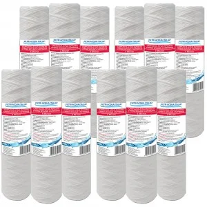 Cartuccia Filtrante Filo Avvolto 10' Pollici micron 5 Set 12 Pezzi
