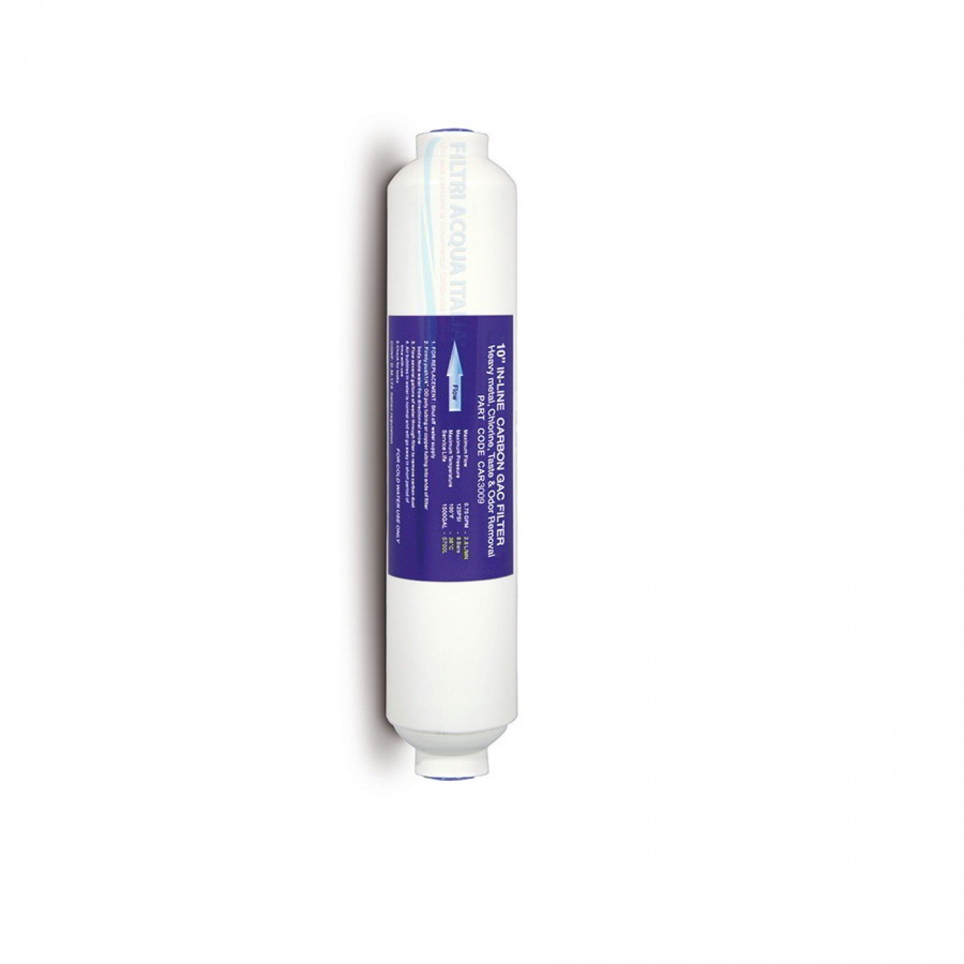 FILTRO ACQUA IN LINE CARBONE CAR 3009 2 X 10" ATTACCO 1/4 FPT FILTRO ACQUA IN LINE CARBONE CAR 3009 2 X 10" ATTACCO 1/4 FPT