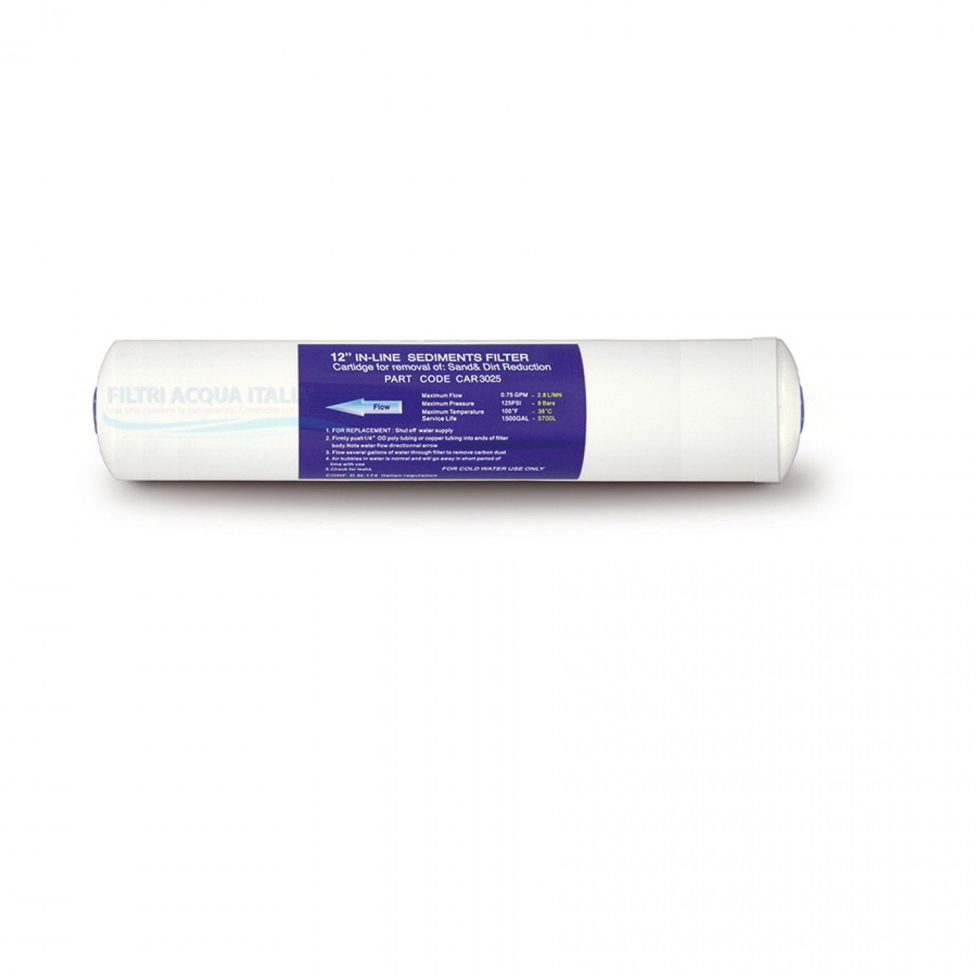 FILTRO IN LINE CAR 3025 Sedimenti 12 Pollici Attacco 1/4" FILTRO IN LINE CAR 3025 Sedimenti 12 Pollici Attacco 1/4"