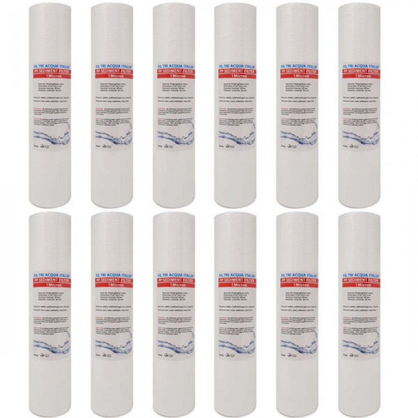 CARTUCCIA SEDIMENTI 10" micron 1 Polipropilene Set 12 Pezzi CARTUCCIA SEDIMENTI 10" micron 1 Polipropilene Set 12 Pezzi