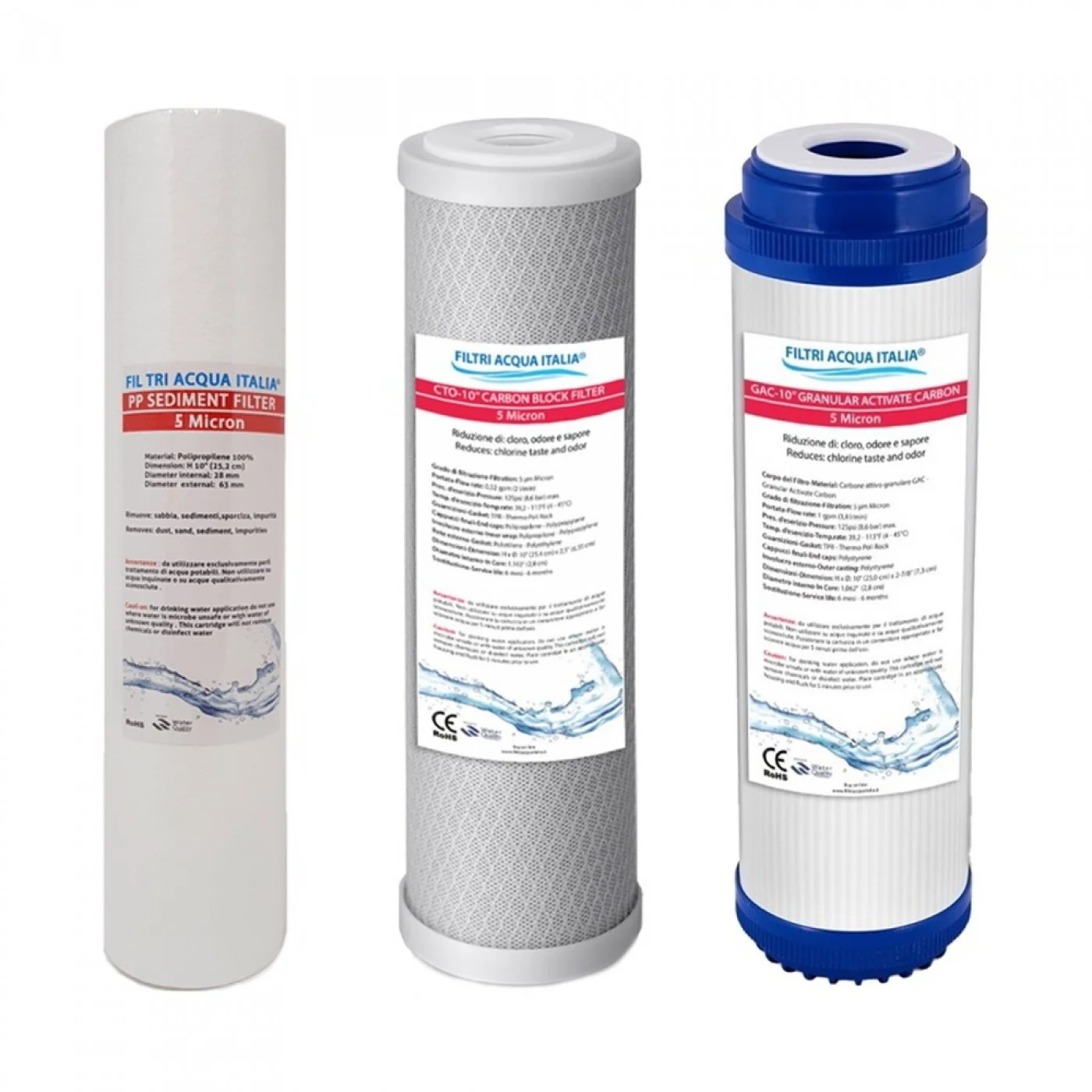 Kit Filtri Acqua Osmosi 3 Stadi Kit Filtri Acqua Osmosi 3 Stadi