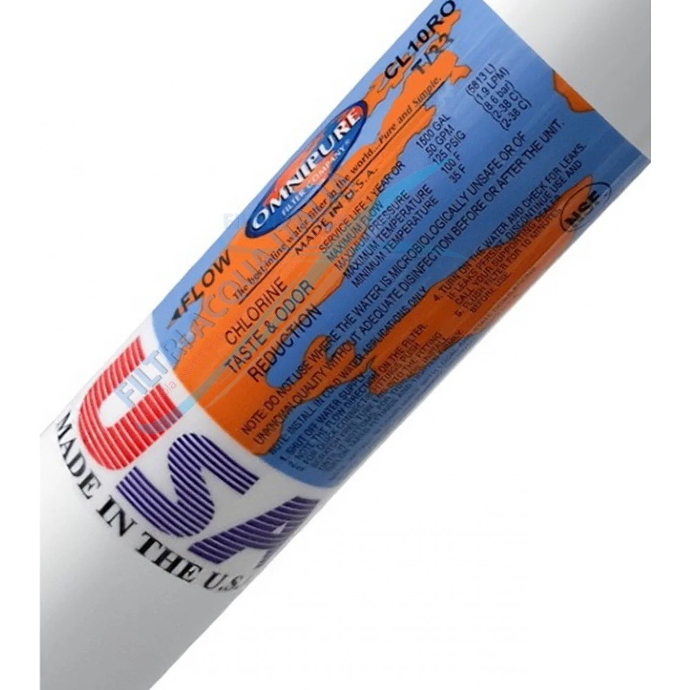 FILTRO PER ACQUA OMNIPURE IN LINE 2 X 10" A CARBONE CL10ROT33BB FILTRO PER ACQUA OMNIPURE IN LINE 2 X 10" A CARBONE CL10ROT33BB