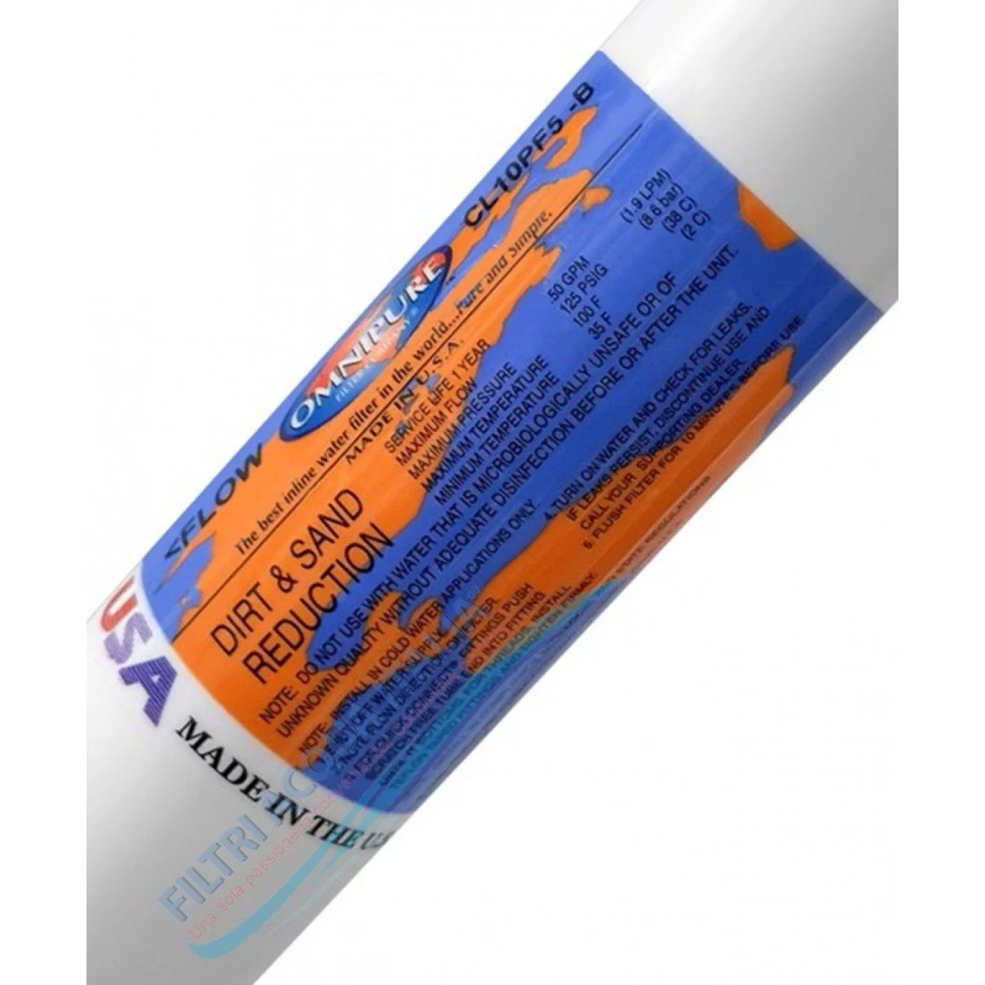 FILTRO OMNIPURE IN LINE 2 X 10" SEDIMENTI CL10PF5-BB FILTRO OMNIPURE IN LINE 2 X 10" SEDIMENTI CL10PF5-BB