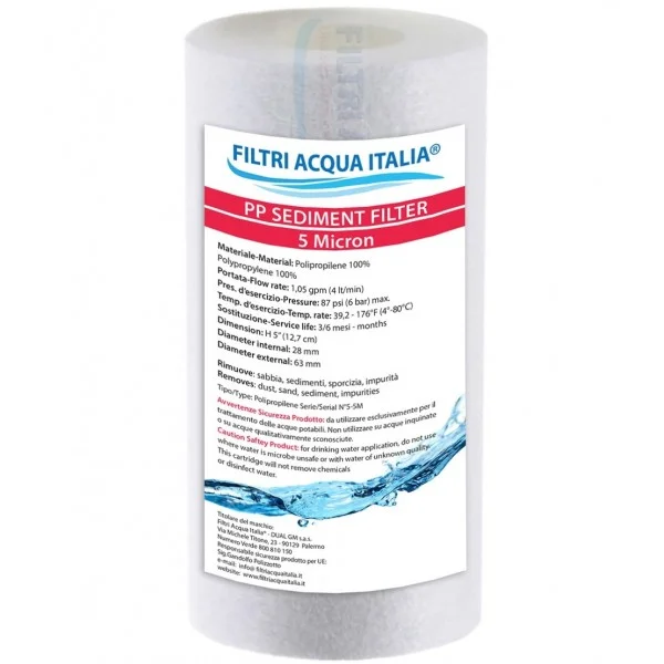 CARTUCCIA POLIPROPILENE 5" micron 5