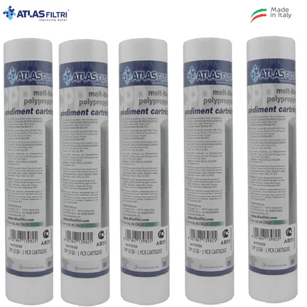 CARTUCCIA SEDIMENTI ATLAS POLIPROPILENE 10" micron 1 SET 5 PEZZI