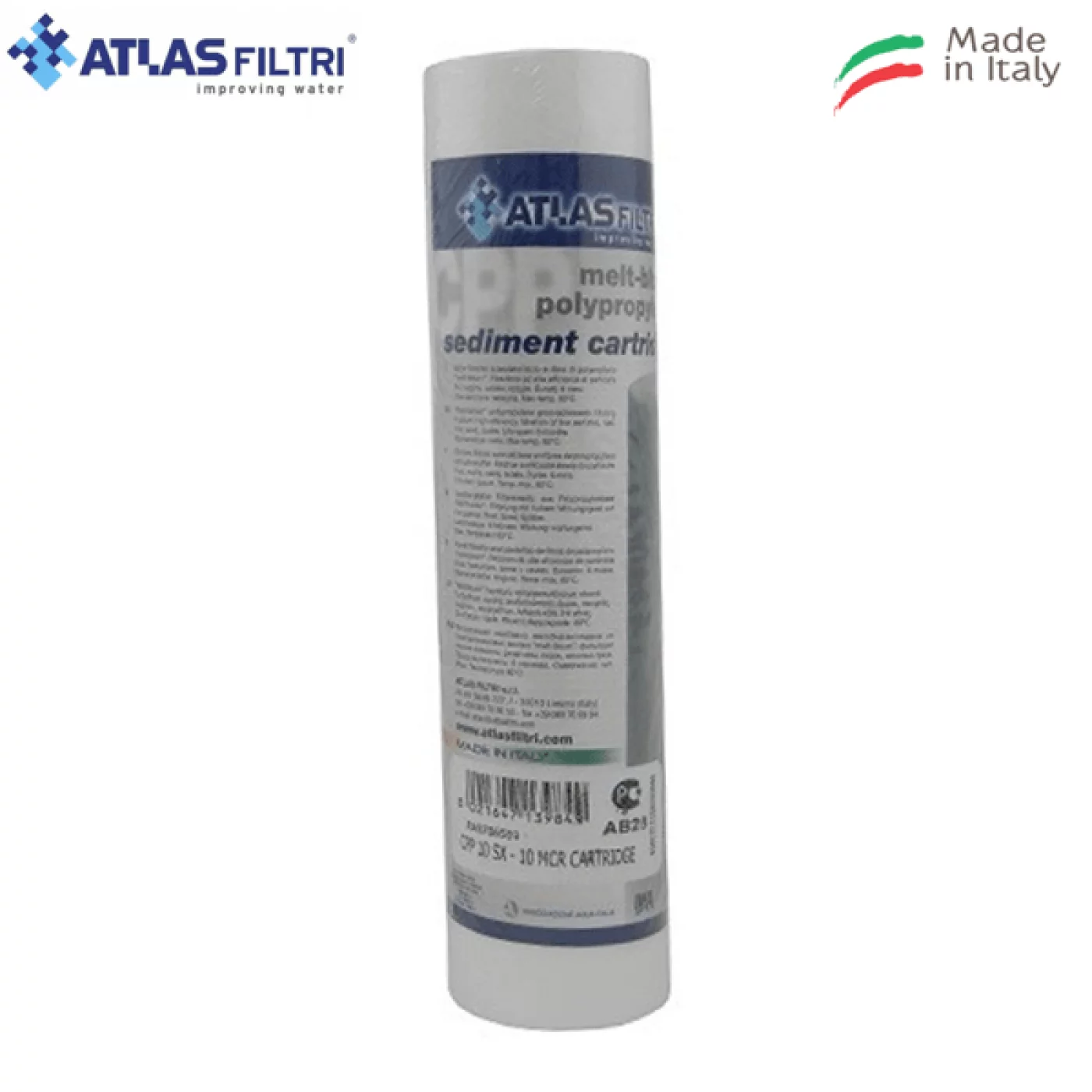 FILTRO ATLAS 10" micron 10 SEDIMENTI POLIPROPILENE FILTRO ATLAS 10" micron 10 SEDIMENTI POLIPROPILENE