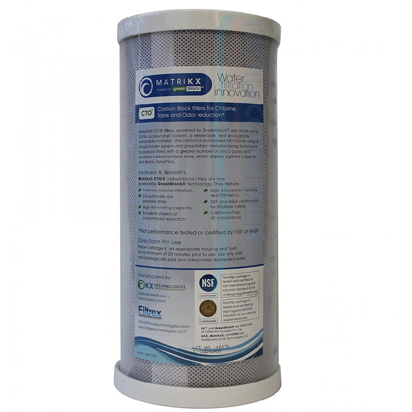 CARTUCCIA MATRIKX CTO/2 10" BB 5 micron CARTUCCIA MATRIKX CTO/2 10" BB 5 micron