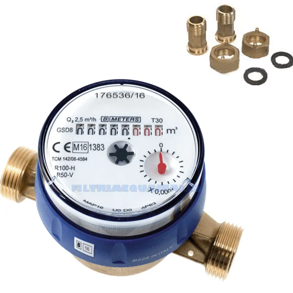 Contatore Acqua Meccanico a Numerazione Progressiva Getto Unico SuperDry 