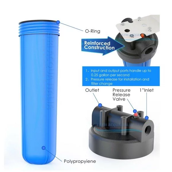 CONTENITORE PER FILTRO BIG BLU 20" ATTACCO 1/2