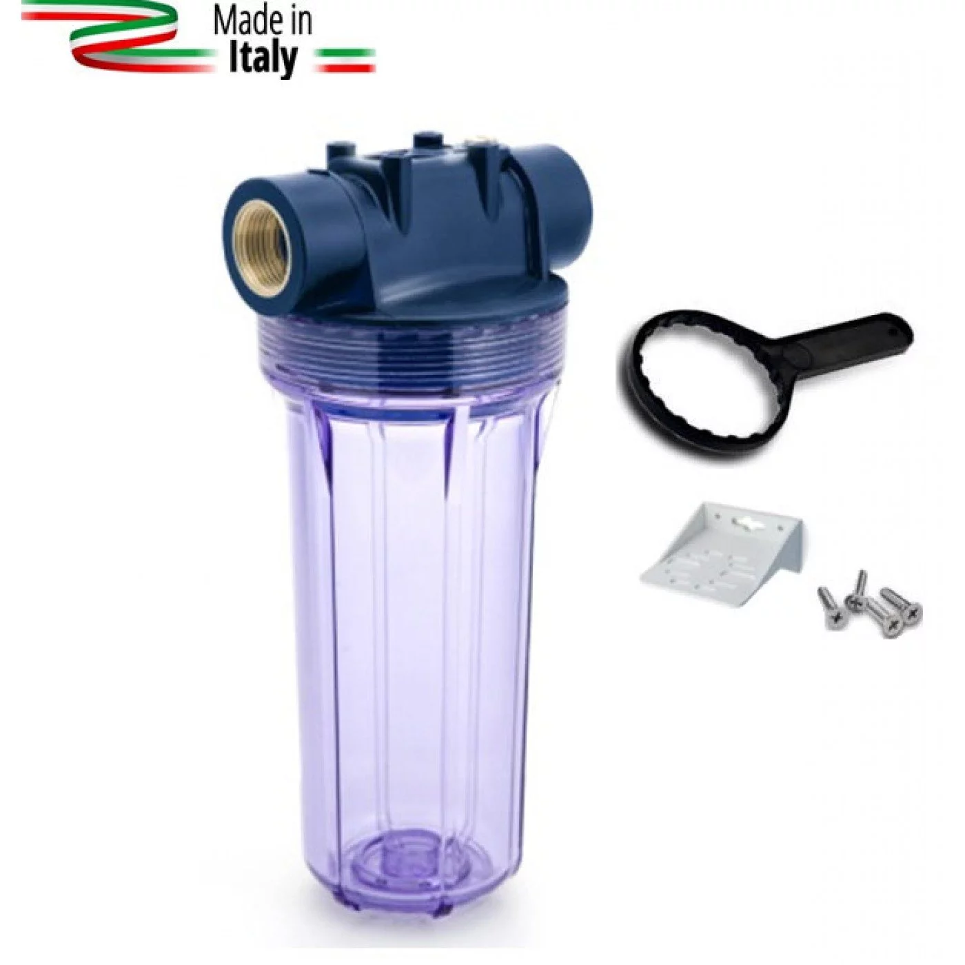 CONTENITORE FILTRO ACQUA 10" ATTACCO 1" TRASPARENTE CONTENITORE FILTRO ACQUA 10" ATTACCO 1" TRASPARENTE