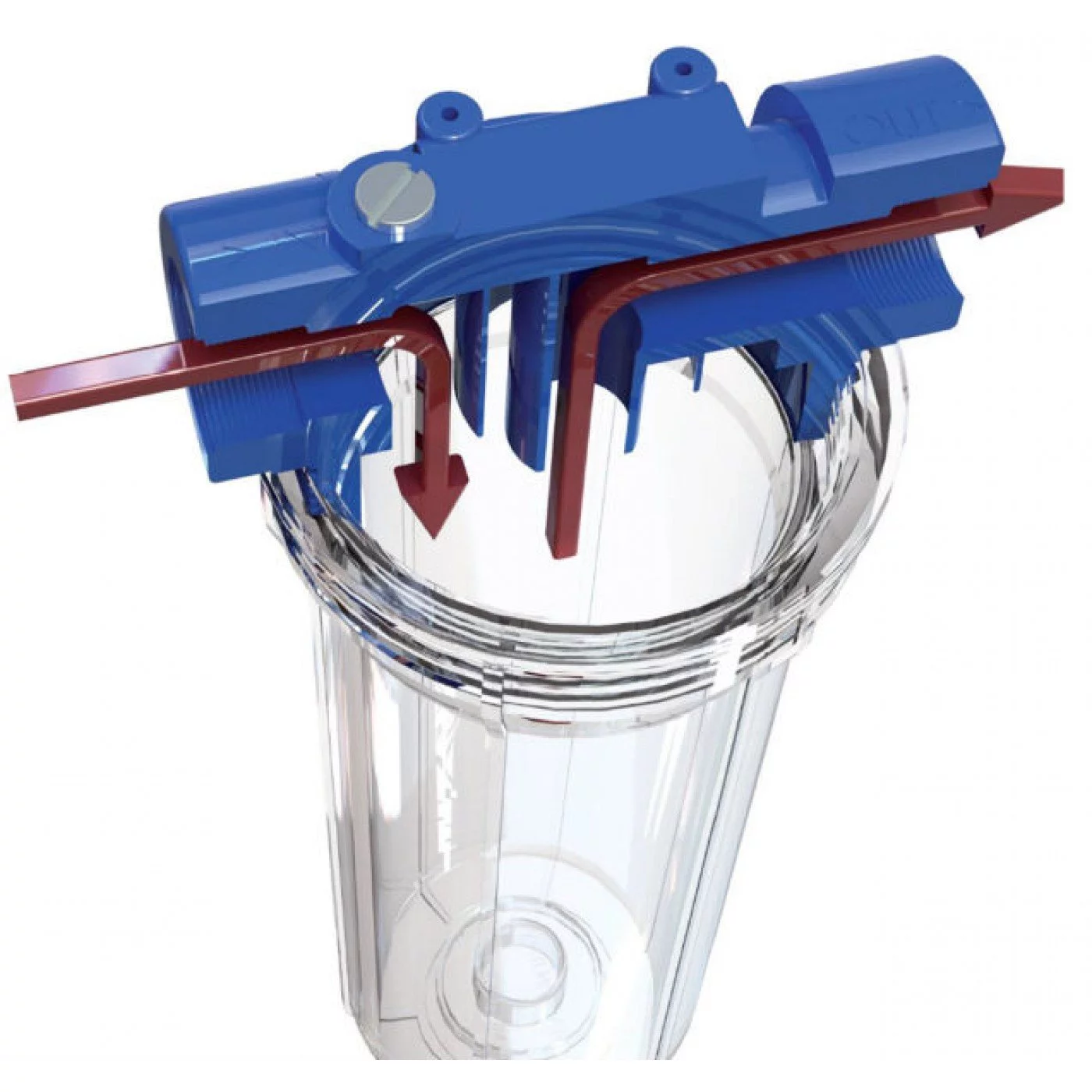 CONTENITORE FILTRO ACQUA 10" ATTACCO 1" TRASPARENTE CONTENITORE FILTRO ACQUA 10" ATTACCO 1" TRASPARENTE