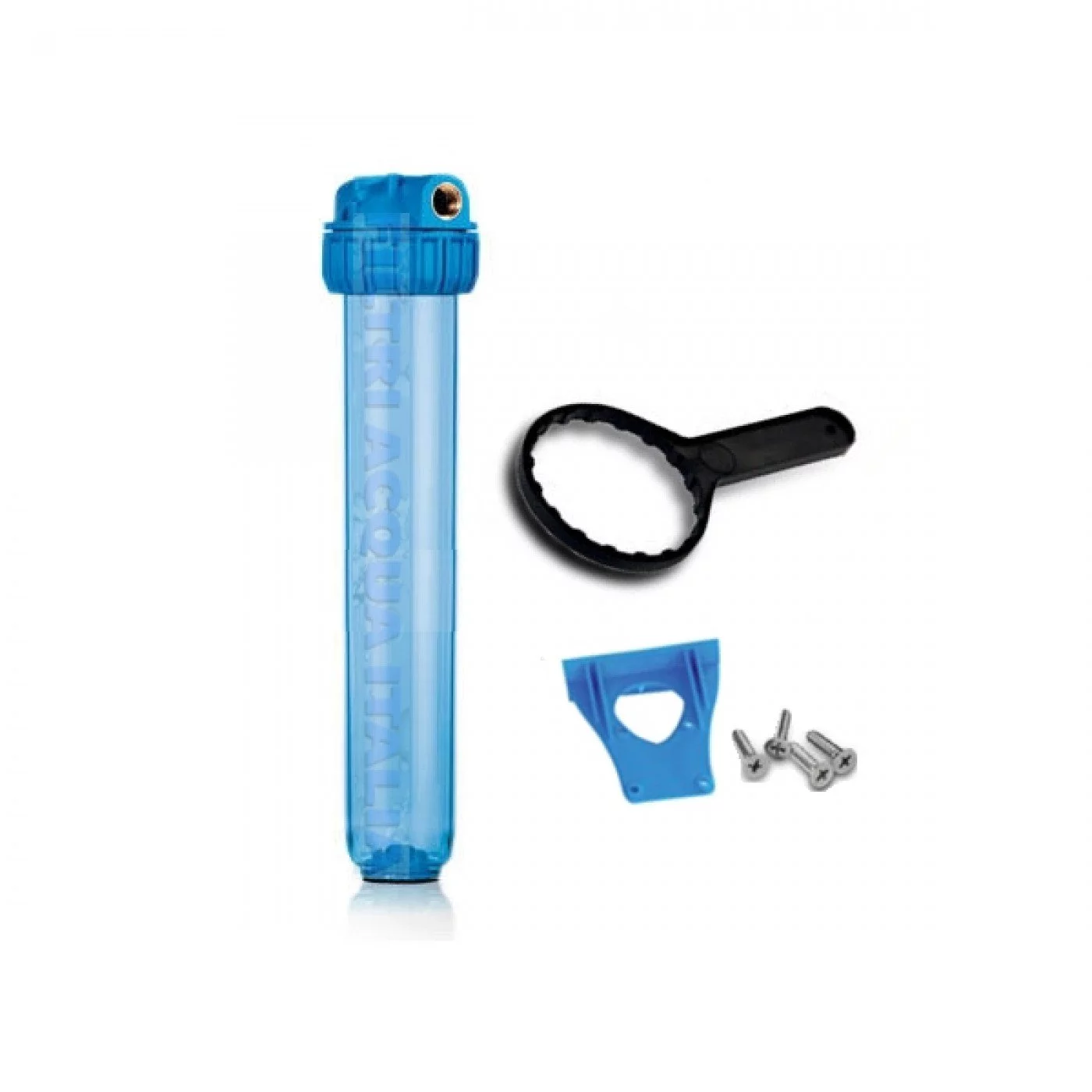Portafiltro Acqua Nuda 9"3/4 Con Inserti Ottone 20/27 – Made In France Per Filtri Potabili Sotto Lavello - 4