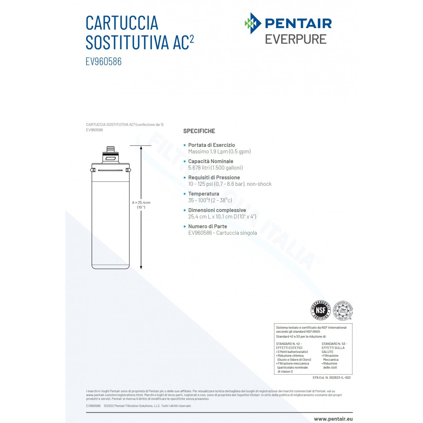 EVERPURE AC2 EV9605-80 sET 6 pZ EVERPURE AC2 EV9605-80 sET 6 pZ