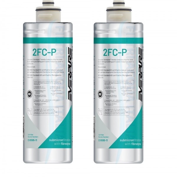 Everpure 2FC-P EV9595-11 Rimuove PFAS, Cloro e Microplastiche  Set 2 Pezzi Everpure 2FC-P EV9595-11 Rimuove PFAS, Cloro e Microplastiche  Set 2 Pezzi