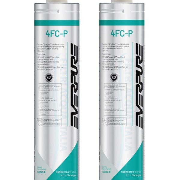 Everpure 4FC-P EV9595-31 Riduce PFAS, Cloro e Microplastiche Set 2 Pezzi   Everpure 4FC-P EV9595-31 Riduce PFAS, Cloro e Microplastiche Set 2 Pezzi