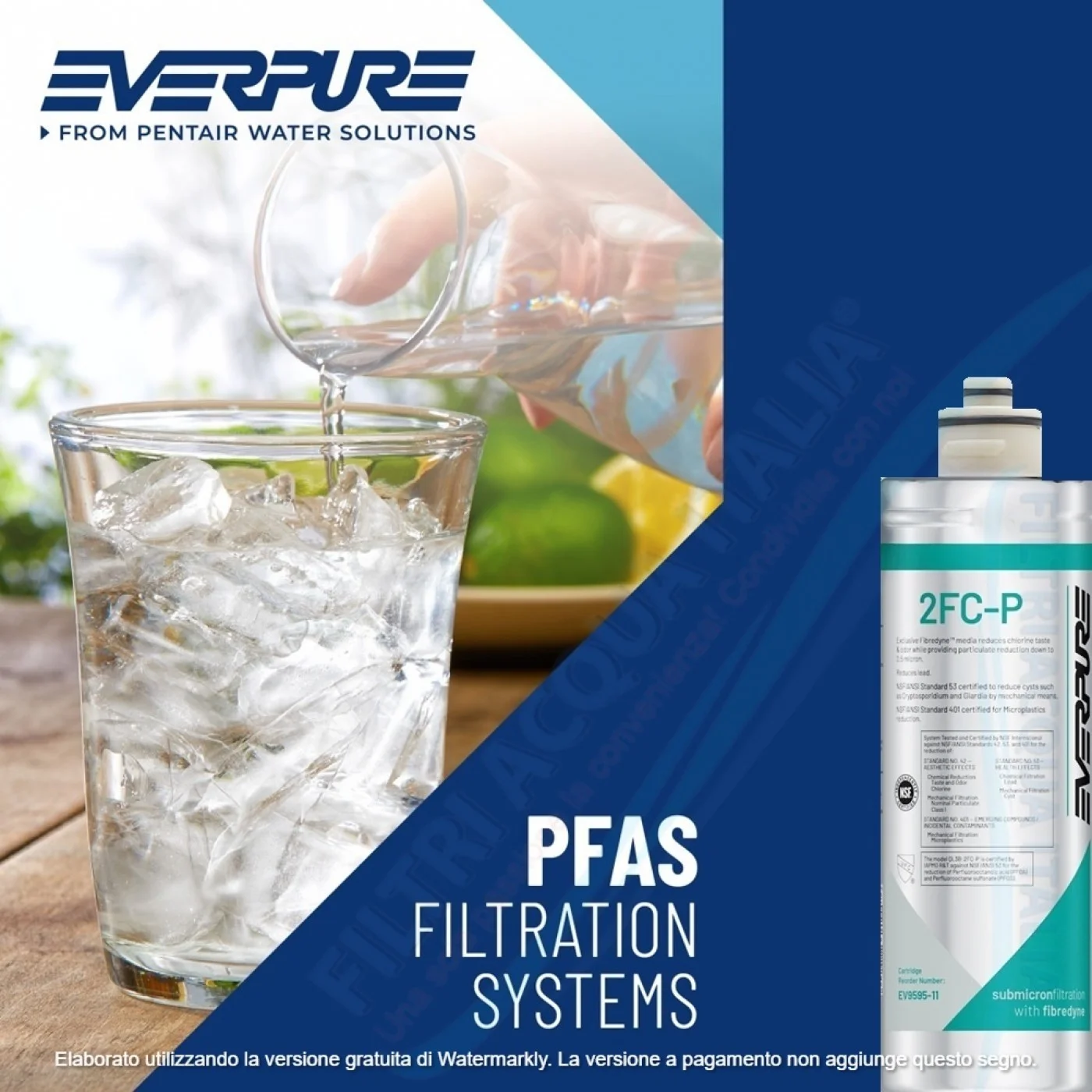 Everpure 2FC-P EV9595-11 Elimina PFAS, Cloro, Microplastiche Set 3 PZ. Everpure 2FC-P EV9595-11 Elimina PFAS, Cloro, Microplastiche Set 3 PZ.