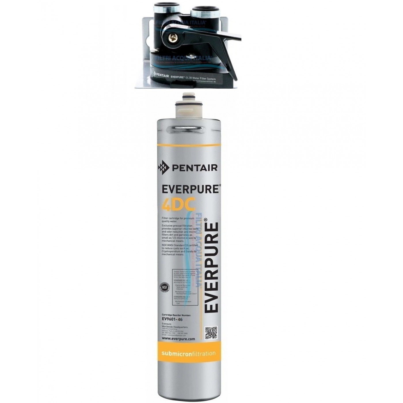 EVERPURE 4DC KIT CON FILTRO EVERPURE E TESTA QL3B EVERPURE 4DC KIT CON FILTRO EVERPURE E TESTA QL3B