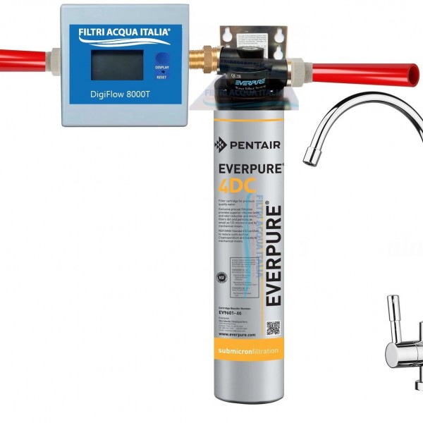 KIT EVERPURE 4DC CON TESTA QL2B CONTALITRI DIGITALE E RUBINETTO KIT EVERPURE 4DC CON TESTA QL2B CONTALITRI DIGITALE E RUBINETTO