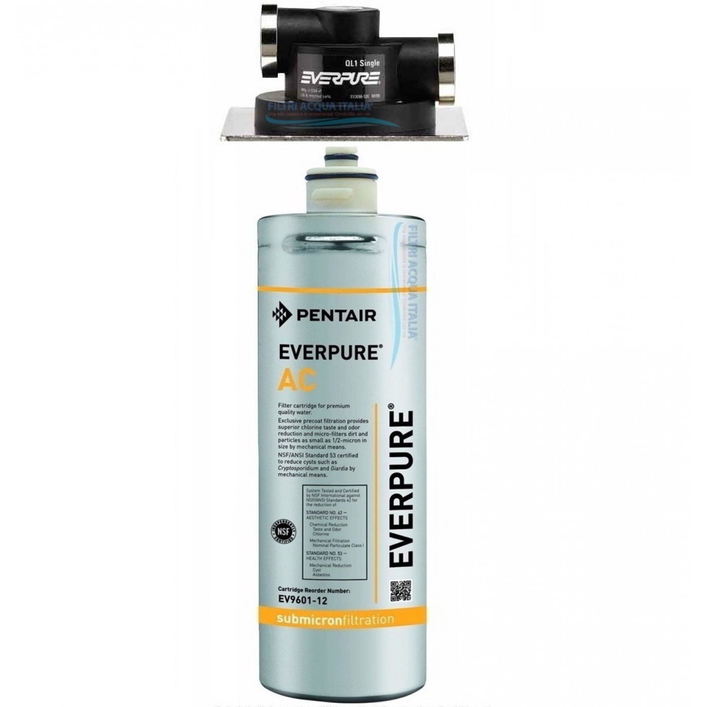 EVERPURE AC KIT CON FILTRO EVERPURE E TESTA QL1 EVERPURE AC KIT CON FILTRO EVERPURE E TESTA QL1