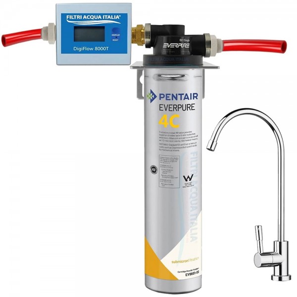 EVERPURE KIT 4C CON CONTALITRI E RUBINETTO   EVERPURE KIT 4C CON CONTALITRI E RUBINETTO