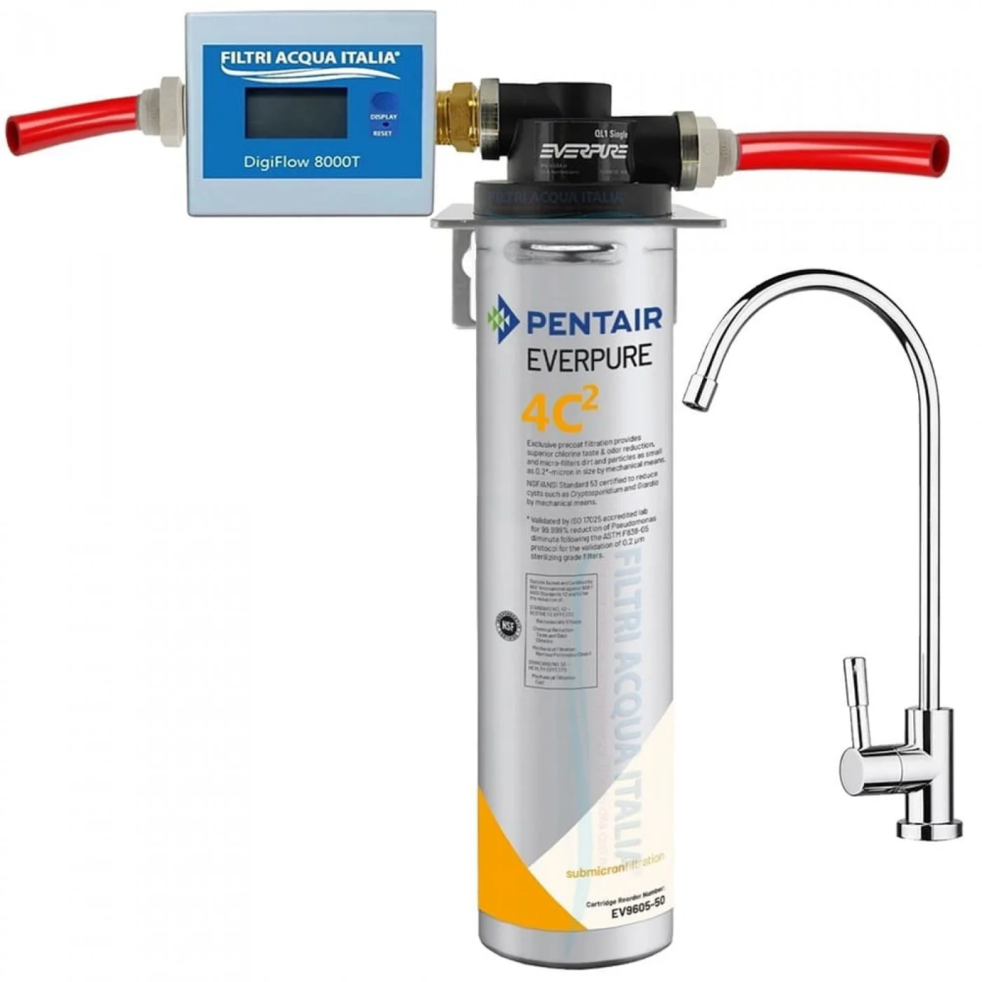 KIT EVERPURE 4C2 CON TESTA QL1 CONTALITRI DIGITALE E RUBINETTO KIT EVERPURE 4C2 CON TESTA QL1 CONTALITRI DIGITALE E RUBINETTO