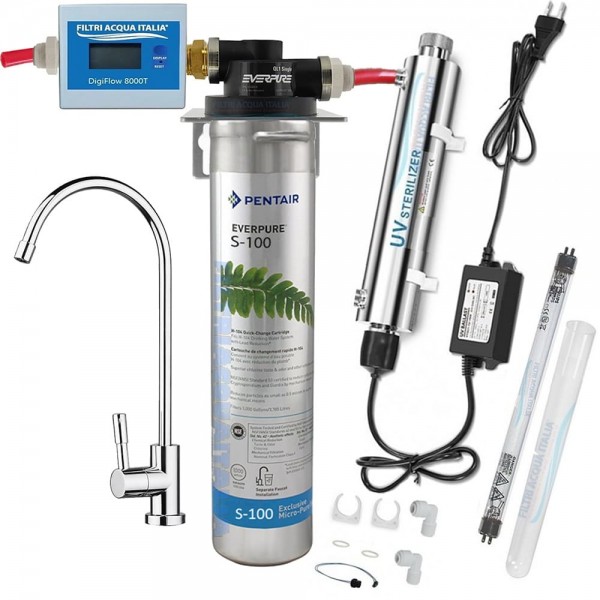 Kit Everpure S100 con UV Depuratore Microfiltrazione Acqua Kit Everpure S100 con UV Depuratore Microfiltrazione Acqua