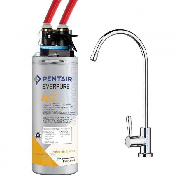 EVERPURE AC2 KIT MICROFILTRAZIONE CON TESTA QL3B E RUBINETTO EVERPURE AC2 KIT MICROFILTRAZIONE CON TESTA QL3B E RUBINETTO